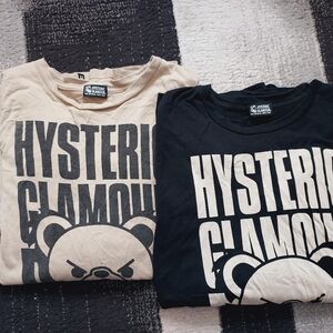 Hysteric Glamour girl or woman Black and tan bear T-Shirts top dress rare